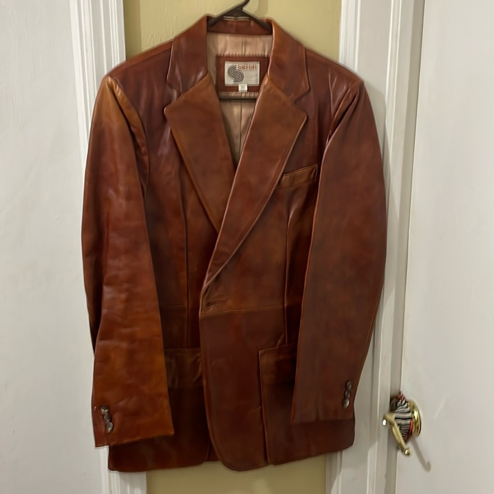 Vintage Brown men’s leather jacket